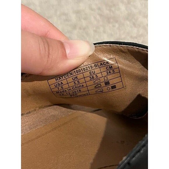 Vionic Hayden Black Leather Wedge Slide Sandals size 7.5 - Picture 4 of 10